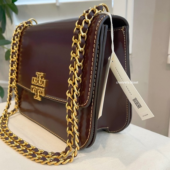🔥NeW! Tory Burch Britten Smooth Medium Adjustable Shoulder Bag - Picture 6 of 17